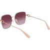 Longchamp Foulonn 58mm Gradient Butterfly Sunglasses In Pink