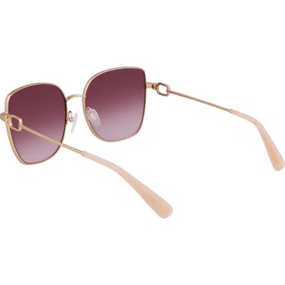 Longchamp Foulonn 58mm Gradient Butterfly Sunglasses In Pink