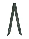 Longchamp French Bandana Patterned Neck Scarf In Green