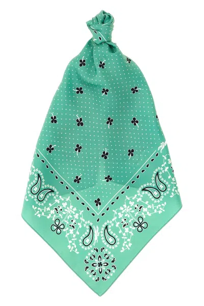 Longchamp 'french Bandana' Print Scarf In Green