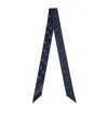 Longchamp Blue Scarf With All-over Bandana Print In Silk Woman