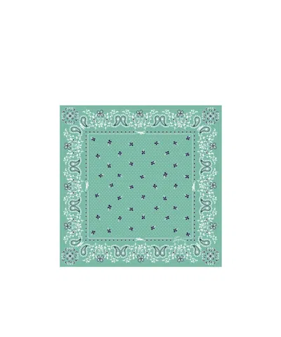 Longchamp French Bandana Silk Scarf 50 In Green