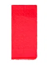 Longchamp Fringed Shawl In Red