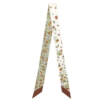 Longchamp Frise Fleurie Silk Headband In Multi