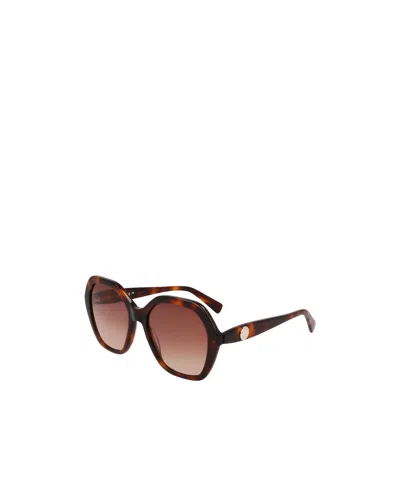 Longchamp Full Frame Sunglasses In Brown
