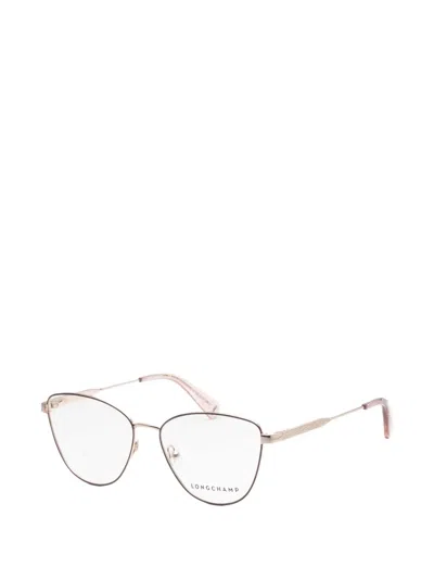Longchamp Geometric Frame Glasses In Pink
