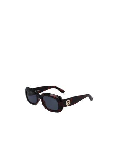 Longchamp Geometric Frame Sunglasses In Brown