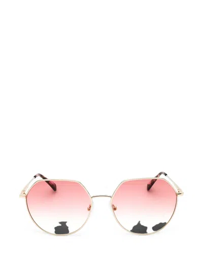 Longchamp Geometric-frame Sunglasses In Gold