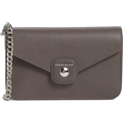 Longchamp Go Wallet On A Chain In Brown