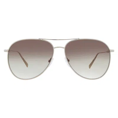 Longchamp Gradient Khaki Green Pilot Ladies Sunglasses Lo139s 712 59 In Gray