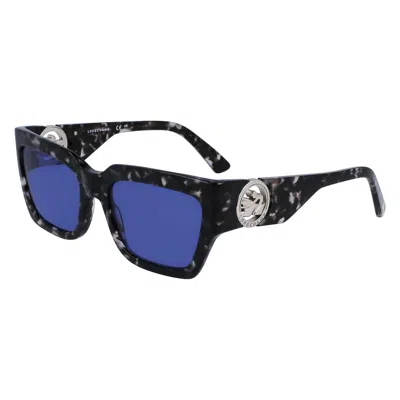 Longchamp Gray Acetate Sunglasses In Blue