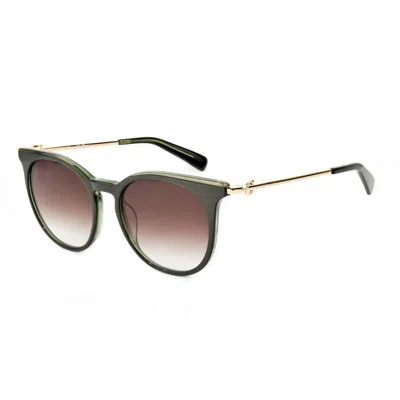 Longchamp Green Acetate Sunglasses In Black