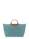 Longchamp Green Le Pilage Original Tote In Blue