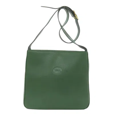 Pre-owned Longchamp Green Leather Pouch Shoulder Bag ()