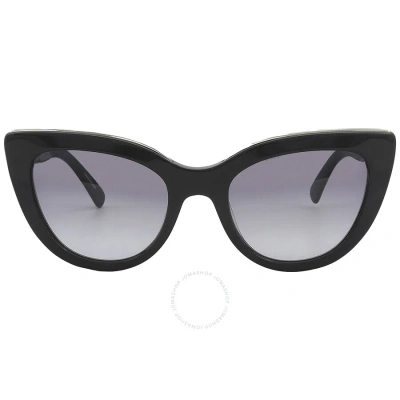 Longchamp Grey Cat Eye Ladies Sunglasses Lo686s 001 51 In Black / Grey