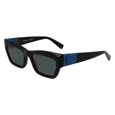 Longchamp Grey Cat Eye Ladies Sunglasses Lo763s 001 53 In Black