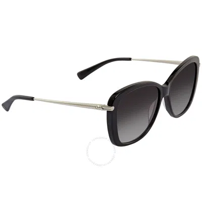 Longchamp Grey Gradient Butterfly Ladies Sunglasses Lo616s 005 56 In Metallic