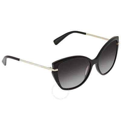 Longchamp Grey Gradient Cat Eye Ladies Sunglasses Lo627s 001 57 In Black / Grey