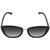 Longchamp Grey Gradient Cat Eye Ladies Sunglasses Lo687s 001 53 In Black / Grey
