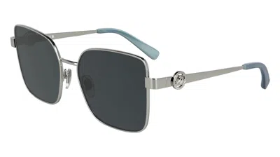 Longchamp Grey Square Ladies Sunglasses Lo181s N 044 56 In Metallic