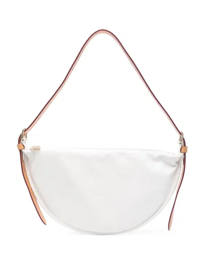 Longchamp Half Bag M Cross Body Bag In 白色