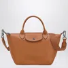 Longchamp Extra Small Le Pliage Xtra Leather Top Handle Bag In Brown