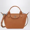 Longchamp Extra Small Le Pliage Xtra Leather Top Handle Bag In Brown