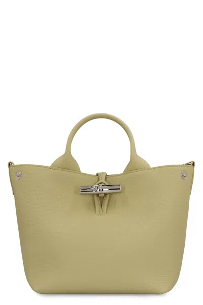 Longchamp Handbag S Le Roseau In Leather In Green
