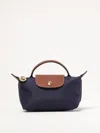 Longchamp 'le Pliage Original' Clutch In Blue