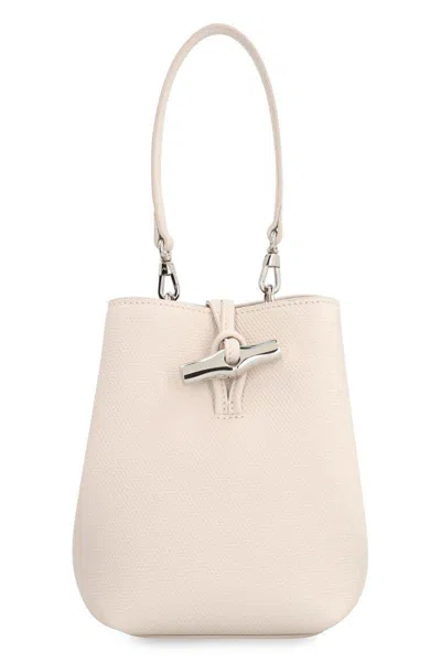 Longchamp Le Roseau Xs Leather Bucket Bag In Beige | ModeSens