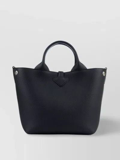 Longchamp Handbags With Metal Hardware And Textured Surface