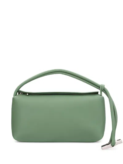 Longchamp Le Roseau Medium Leather Shoulder Bag In Green