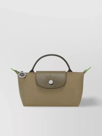 Longchamp Handle Trim Clutch Bag In Brown