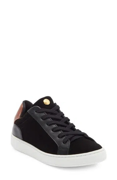Longchamp Heel Patch Low Top Sneaker In Black