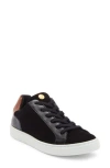 Longchamp Heel Patch Low Top Sneaker In Black