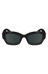 Longchamp Heritage 50mm Cat Eye Sunglasses In Black