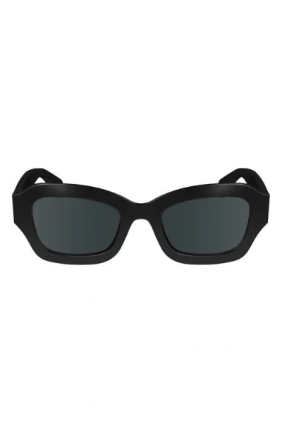 Longchamp Heritage 50mm Cat Eye Sunglasses In Black