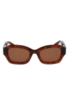 Longchamp Heritage 50mm Cat Eye Sunglasses In Brown