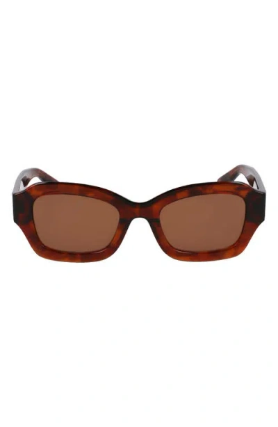 Longchamp Heritage 50mm Cat Eye Sunglasses In Brown