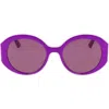 Longchamp Heritage 53mm Oval Sunglasses In Purple
