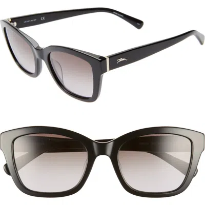 Longchamp Heritage 53mm Square Sunglasses In Black
