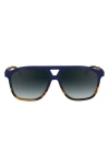 Longchamp Heritage 58mm Gradient Aviator Sunglasses