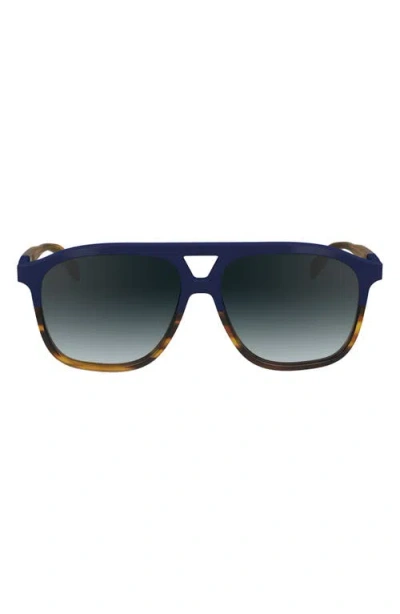 Longchamp Heritage 58mm Gradient Aviator Sunglasses