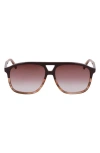 Longchamp Heritage 58mm Gradient Aviator Sunglasses