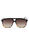 Longchamp Heritage 58mm Gradient Aviator Sunglasses