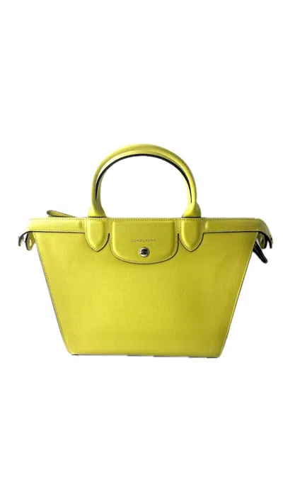 Pre-owned Longchamp Héritage Leather Yellow Leather Bag ()
