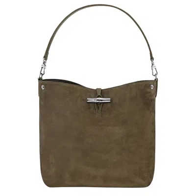 Longchamp Hobo Bag M Le Roseau In Green