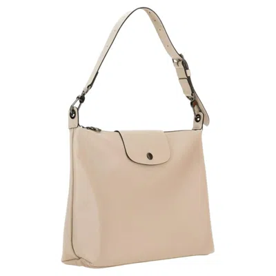 Pre-owned Longchamp Hobo Bag � White