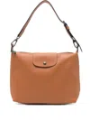 Longchamp Le Pliage Xtra Zip-fastenign Shoulder Bag In Brown