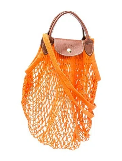 Pre-owned Longchamp Hobo In Orange